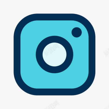 Instagram社交媒体颜色1线性颜色图标图标