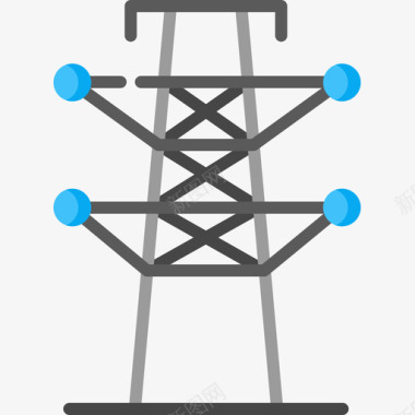 电塔可再生能源1扁平图标图标