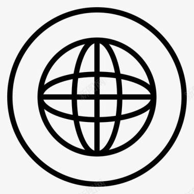 中心沟通全球图标图标