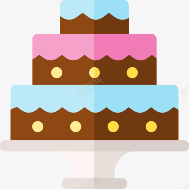 蛋糕糖果9扁平图标图标