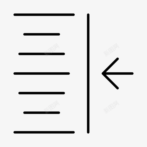对齐格式化缩进图标svg_新图网 https://ixintu.com 基本 对齐 格式化 段落 界面 细线 缩进