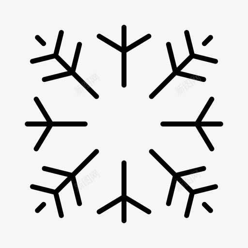 雪花圣诞节下雪图标svg_新图网 https://ixintu.com 下雪 冬天 圣诞节 雪花