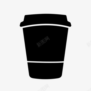 可重复使用的咖啡杯环保型盖子图标图标