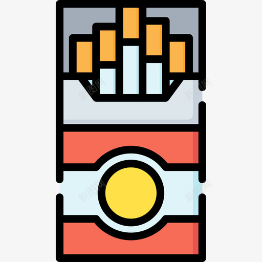 香烟夜派对40线性颜色图标svg_新图网 https://ixintu.com 夜派对40 线性颜色 香烟