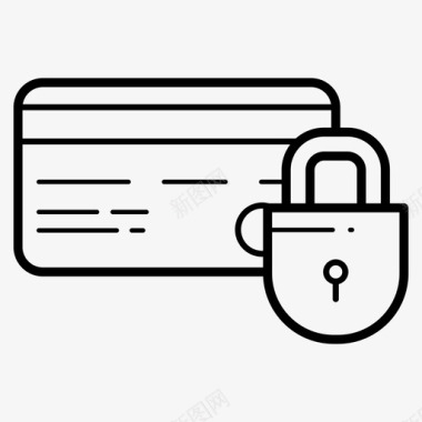 卡安全信用卡锁图标图标
