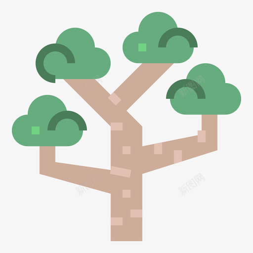 桉树树4平坦图标svg_新图网 https://ixintu.com 平坦 桉树