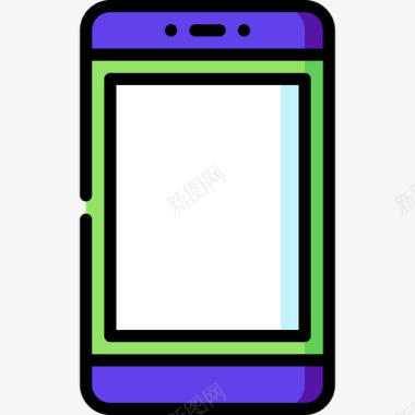 智能手机ui42线性颜色图标图标