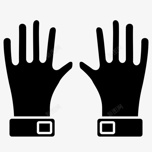 防护手套手安全图标svg_新图网 https://ixintu.com 2字形 安全 工人 工具 手套 施工 防护
