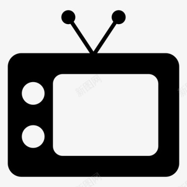 电视老式复古图标图标