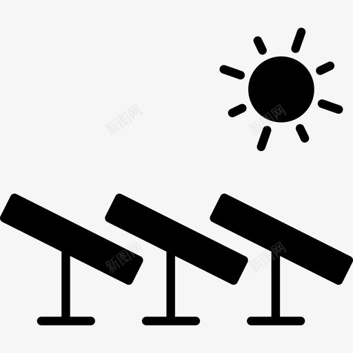 太阳能电池板能量49字形图标svg_新图网 https://ixintu.com 太阳能 字形 电池板 能量