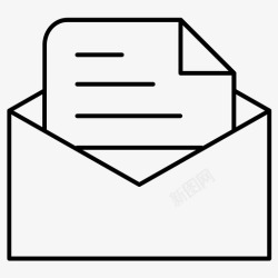 商务信函邮件电子邮件信函图标高清图片
