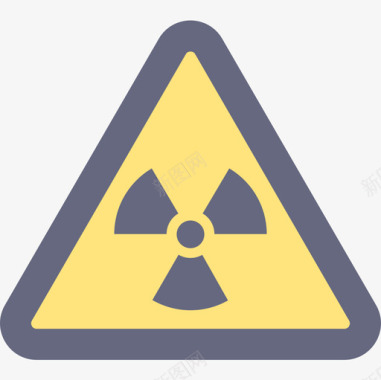 辐射信号禁止6平坦图标图标