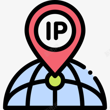 IP互联网和技术7线性颜色图标图标
