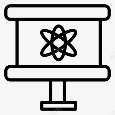 原子板科学图标图标