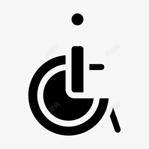 残疾人轮椅机场填充物图标svg_新图网 https://ixintu.com 填充 机场 残疾人 轮椅