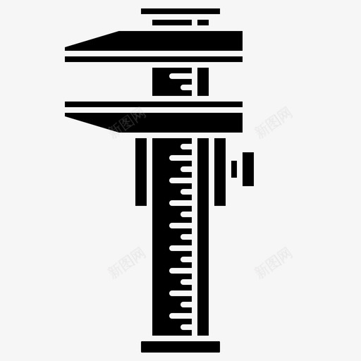 游标卡尺精度卡尺图标svg_新图网 https://ixintu.com 卡尺 工程师 施工工具字形 测量 游标卡尺 精度