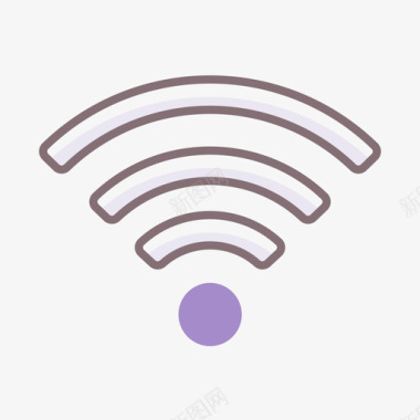 Wifi实时流媒体1线性彩色图标图标