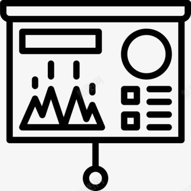 演示数字营销102线性图标图标