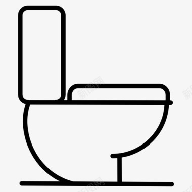 便桶西式厕所家具图标图标
