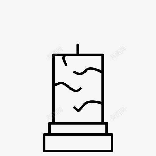 蜡烛万圣节恐怖图标svg_新图网 https://ixintu.com 万圣节 常规 恐怖 线条 蜡烛