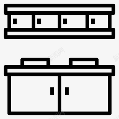 厨房厨房85线性图标图标