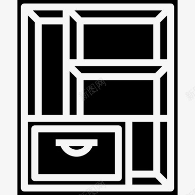 橱柜家具127实心图标图标