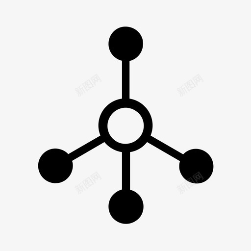 集线器组链接图标svg_新图网 https://ixintu.com 系统 网络 链接 集线器