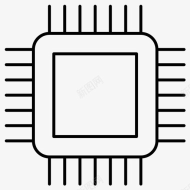 处理器芯片ic图标图标