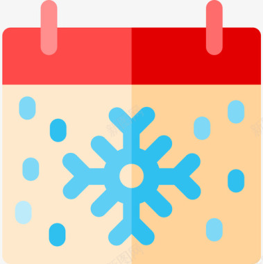 日历冬季62平展图标图标