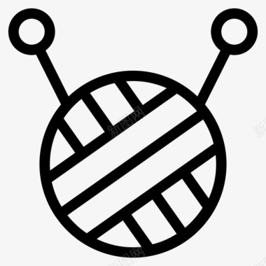 球羊毛球针织图标图标