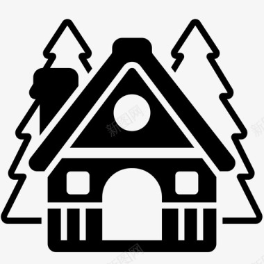 小屋野营房子图标图标