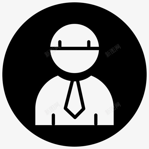 员工企业承包商图标svg_新图网 https://ixintu.com Minsfront blackfill 企业 员工 工人 工程师 承包商