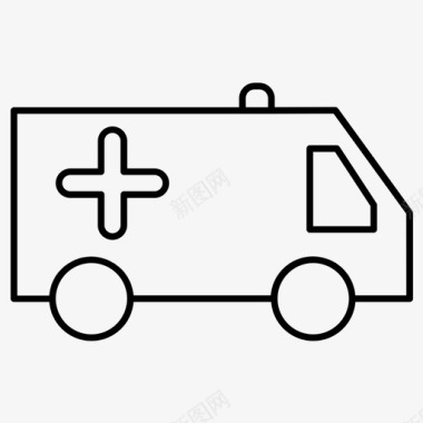 救护车医疗车货车图标图标