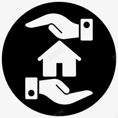 保障家庭购买住房家庭保险图标图标