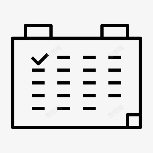 日历议程活动图标svg_新图网 https://ixintu.com 办公 应用程序 日历 日程安排 活动 计划 议程
