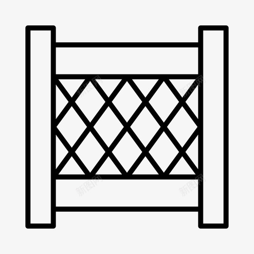 铁丝网门围栏大门图标svg_新图网 https://ixintu.com 围栏 大门 网门 铁丝网