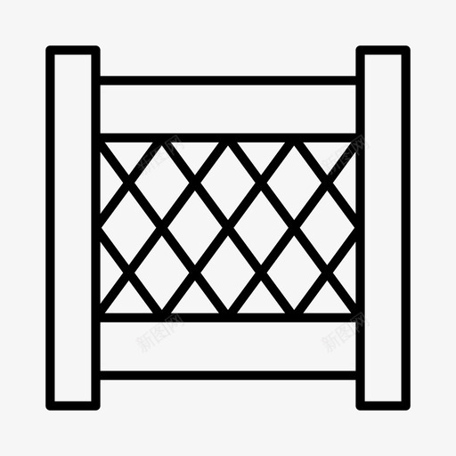 铁丝网门围栏大门图标svg_新图网 https://ixintu.com 围栏 大门 网门 铁丝网