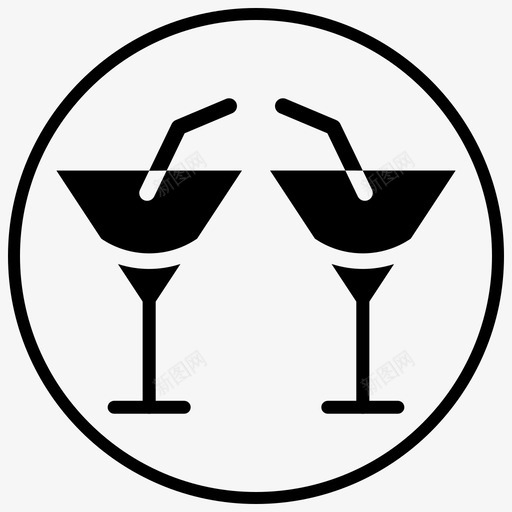 果汁酒店夏季图标svg_新图网 https://ixintu.com blackfill circle 夏季 果汁 酒店 饮料