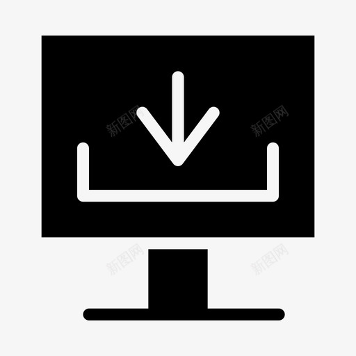 监视器桌面图标svg_新图网 https://ixintu.com 下载 字符集 桌面 电子 监视器 计算机 设备