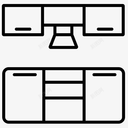 厨房组合式厨房家具图标svg_新图网 https://ixintu.com 厨房 家具 组合式