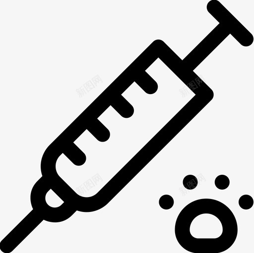 疫苗接种宠物36线性图标svg_新图网 https://ixintu.com 宠物36 疫苗接种 线性