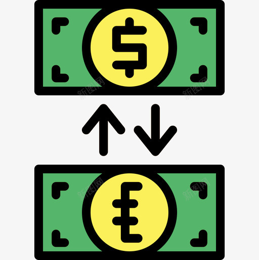 Exchange机场65线性颜色图标svg_新图网 https://ixintu.com Exchange 机场 线性 颜色