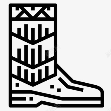 摩卡靴波西米亚人鞋图标图标