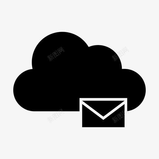 邮件已关闭云图标svg_新图网 https://ixintu.com 云 信封 已关闭 未读 邮件