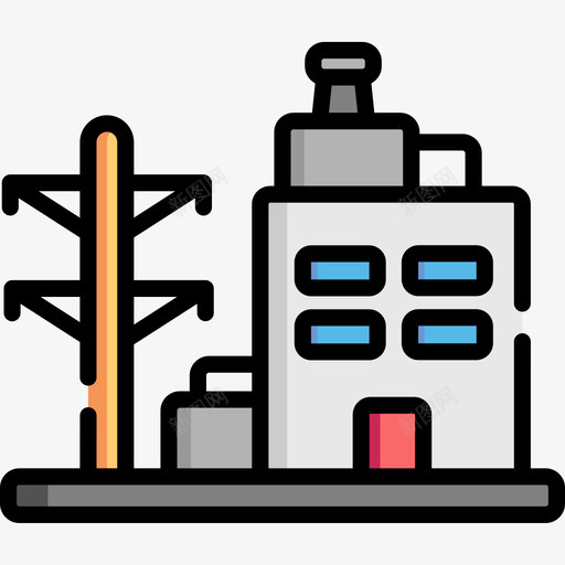 电气厂34厂线颜色图标svg_新图网 https://ixintu.com 电气厂 颜色