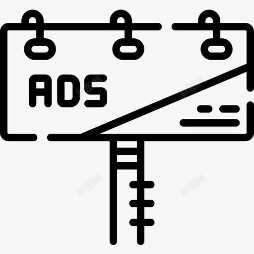 广告牌营销101直线图标svg_新图网 https://ixintu.com 广告牌 直线 营销