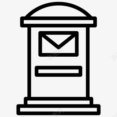 邮政服务邮箱邮递员图标图标