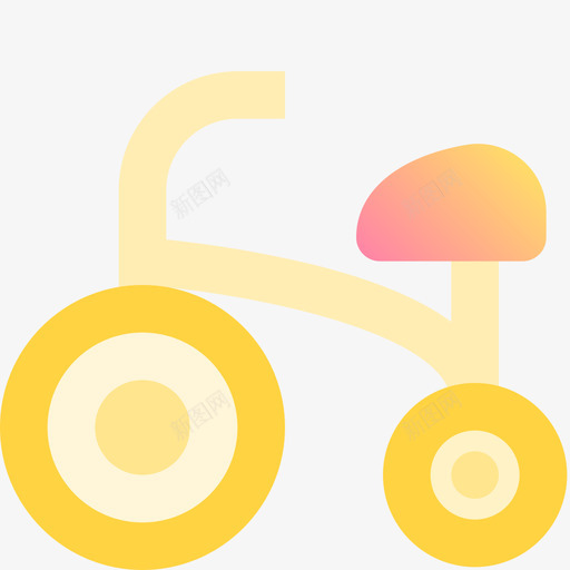 自行车幼儿园29黄色图标svg_新图网 https://ixintu.com 幼儿园 自行车 黄色