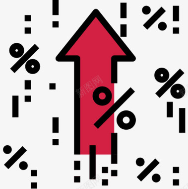 百分比贷款6线颜色图标图标