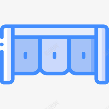 沙发平面家具4蓝色图标图标